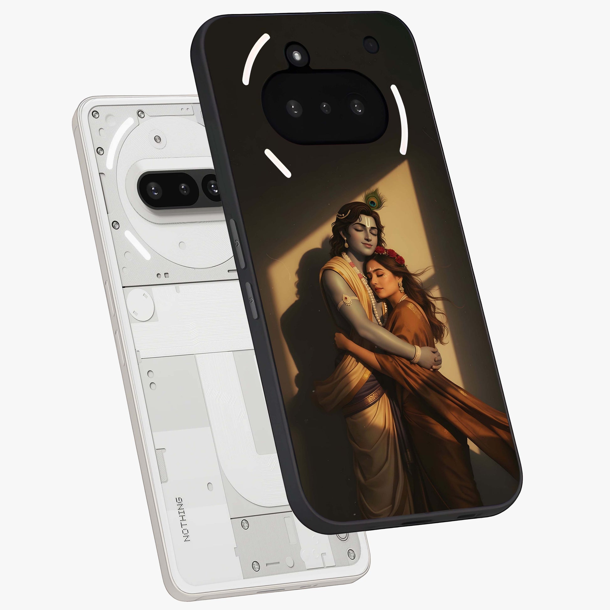 Divine Eternal Love Glass Case displayed in angled mockup highlighting elegant divine inspired design with peaceful aesthetic.