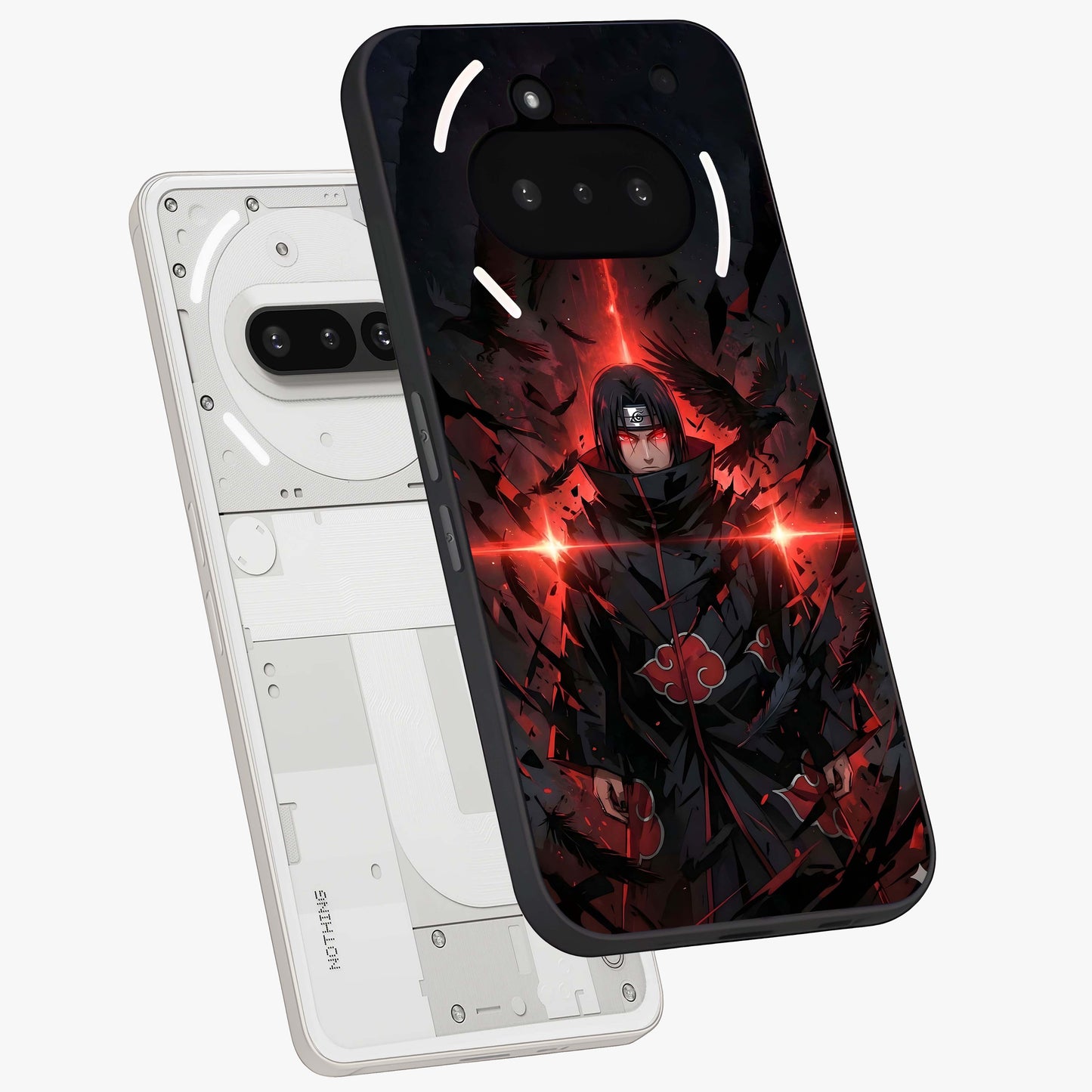Focus Mode On Glass Case displayed in angled mockup highlighting clean minimal text artwork with modern aesthetic style.