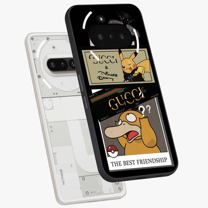 Gucci Play Mashup Glass Case displayed in angled mockup highlighting stylish fashion mashup design with bold aesthetic.