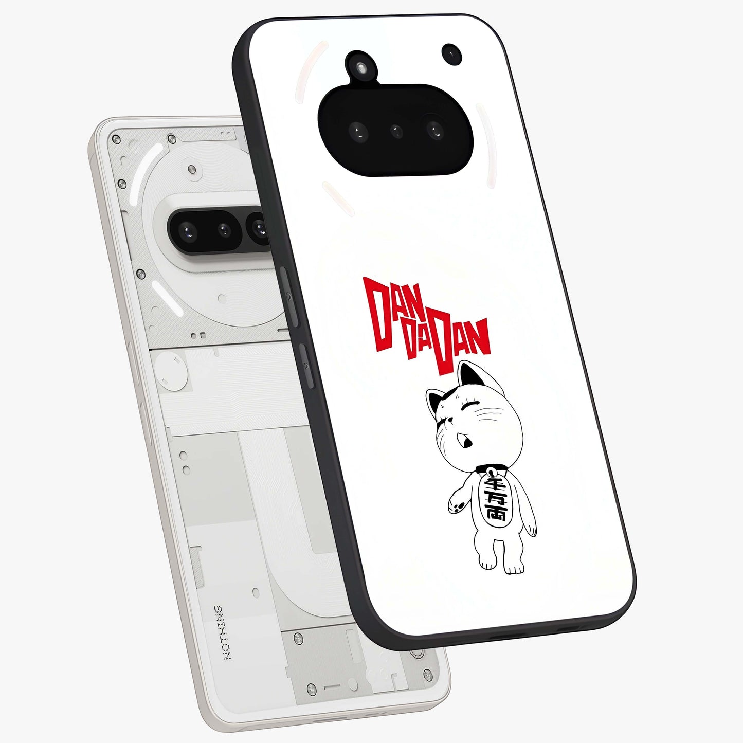 Playful Spirit Charm Glass Case displayed in angled mockup highlighting lively decorative design with playful aesthetic style.