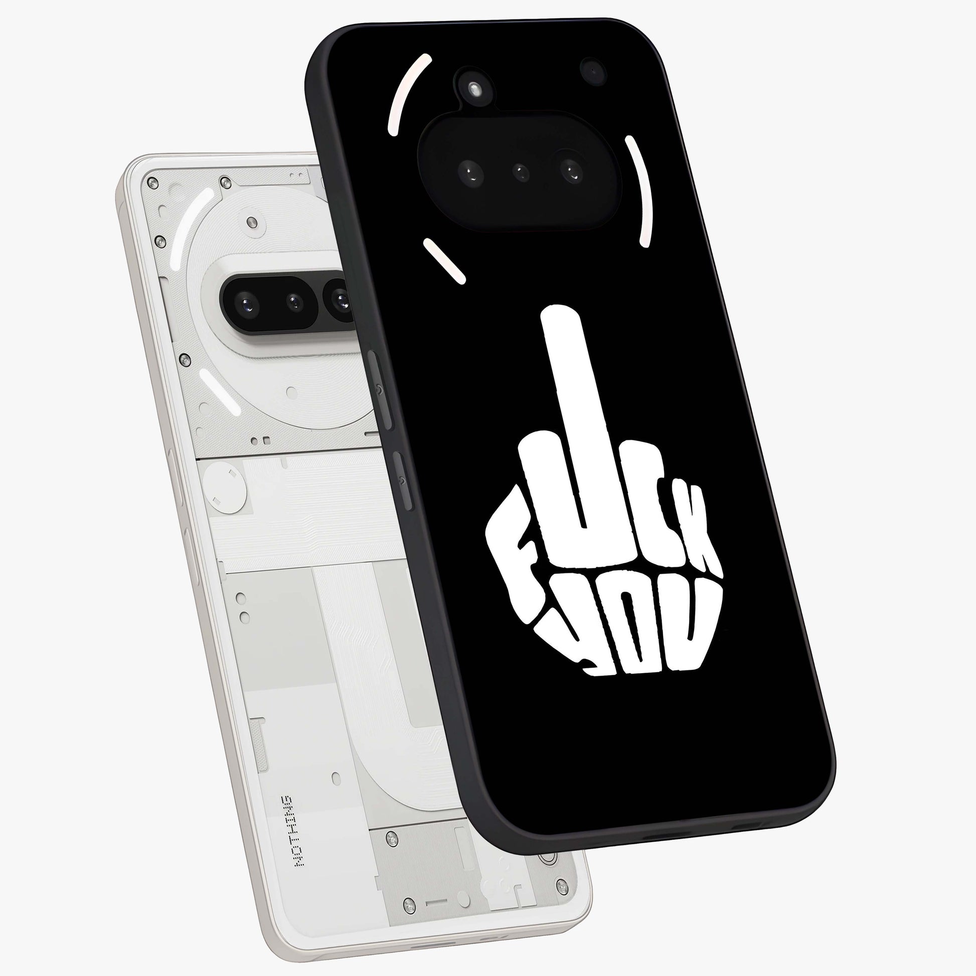 Rebel Mode On Glass Case displayed in angled mockup highlighting edgy text design with modern street aesthetic.