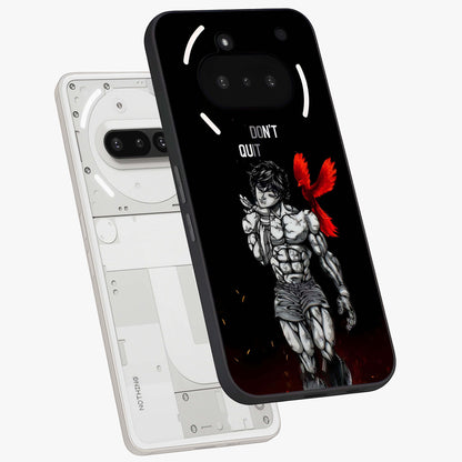 Rise Beyond Limits Glass Case displayed in angled mockup highlighting inspiring message design with modern aesthetic style.