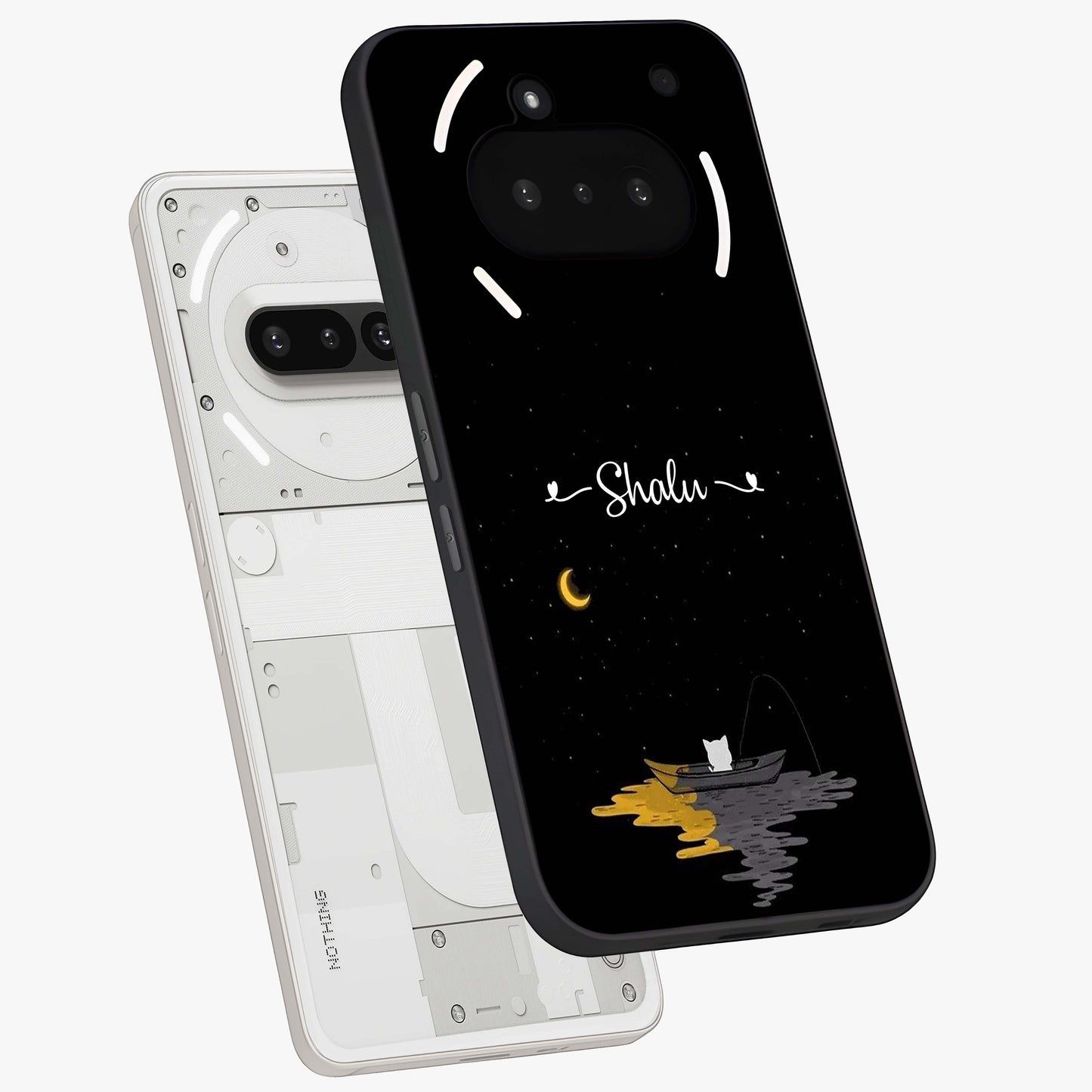 Silent Night Row Glass Case displayed in angled mockup highlighting peaceful evening design with dreamy night aesthetic.