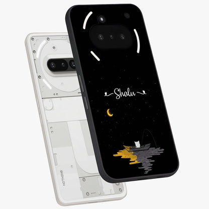 Silent Night Row Glass Case displayed in angled mockup highlighting peaceful evening design with dreamy night aesthetic.