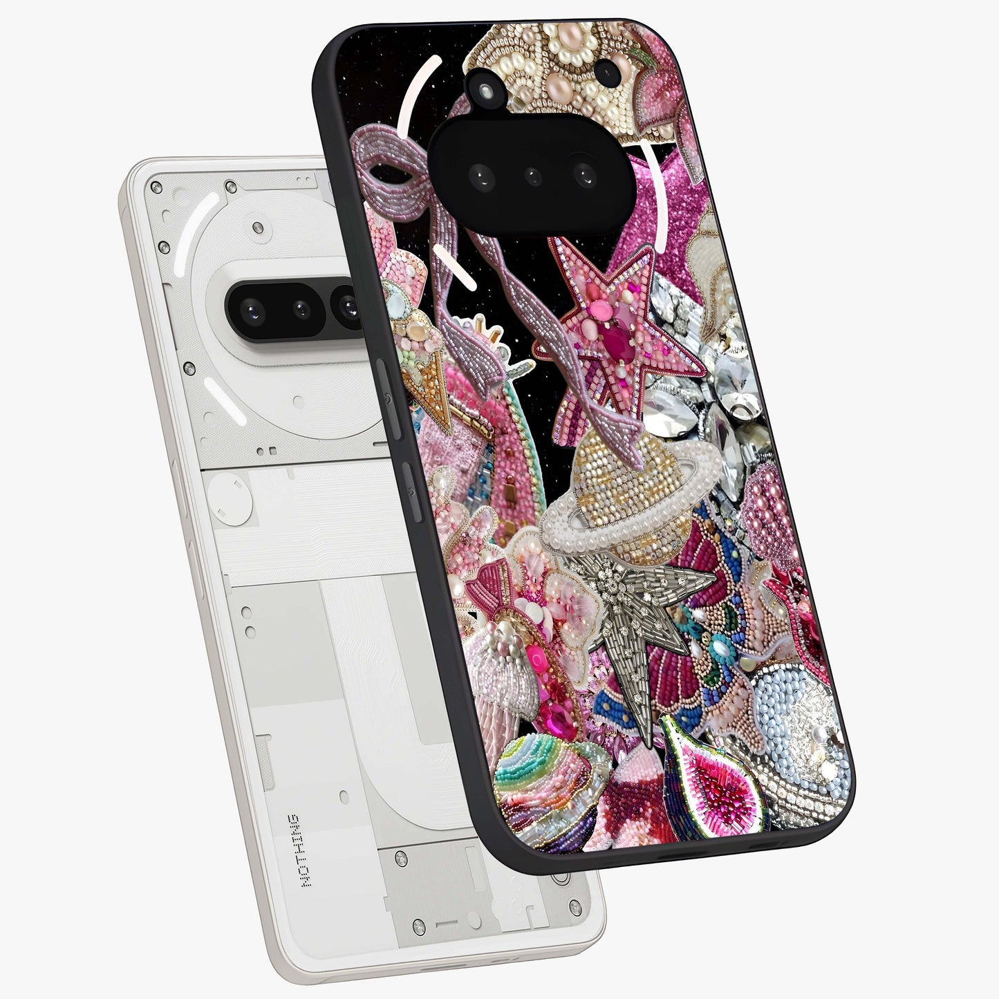 Starlit Jewel Dream Glass Case displayed in angled mockup highlighting glowing celestial jewel design with dreamy aesthetic.