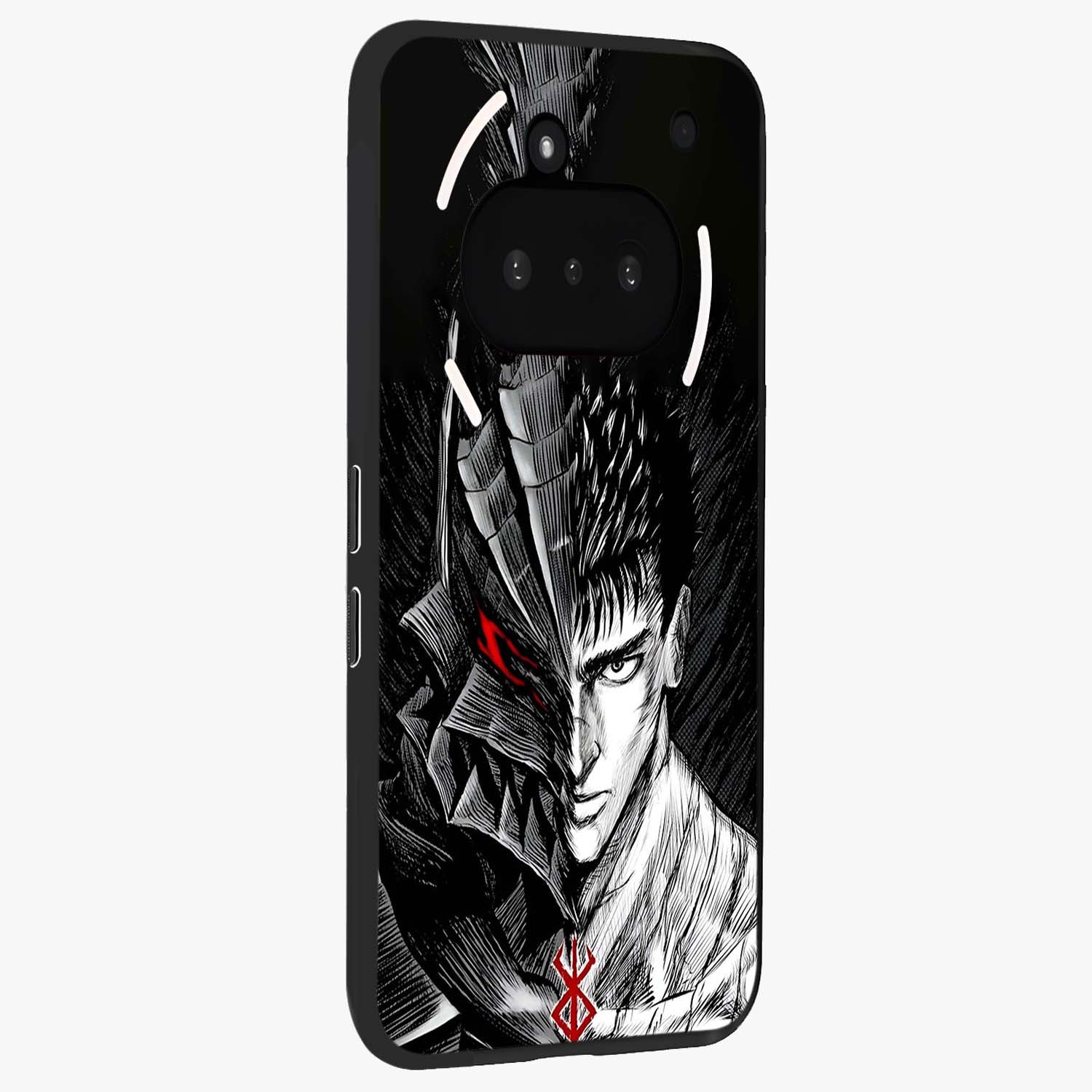 Berserker Blood Oath Glass Case upright view showcasing intense warrior aesthetic with dramatic artistic style.