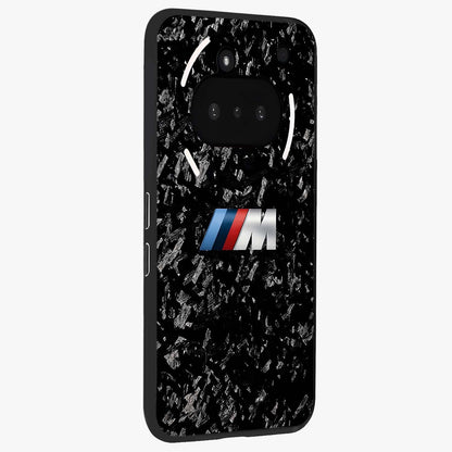 Carbon Speed Mark Glass Case upright view showcasing modern carbon speed graphic with bold automotive theme.