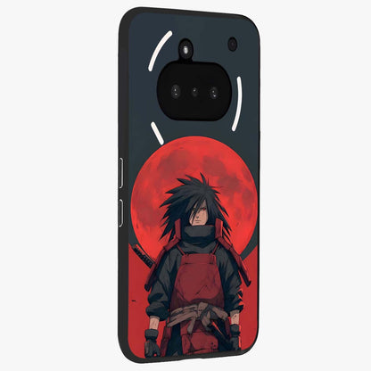 Crimson Moon Warlord Glass Case upright view showcasing powerful warlord artwork with dark celestial theme.