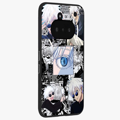 Infinity Sorcerer Chaos Glass Case upright view showcasing dramatic sorcerer artwork with chaotic mystical theme.