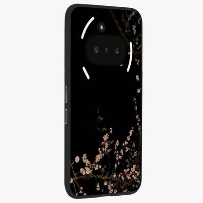 Petal Moon Light With Custom Name Glass Case upright view showcasing elegant floral moon artwork with personalized aesthetic.