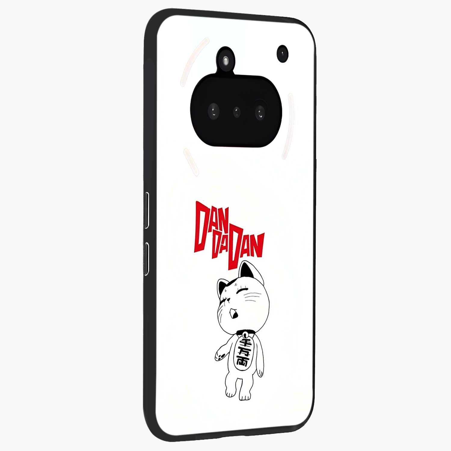 Playful Spirit Charm Glass Case upright view showcasing vibrant charm artwork with fun artistic theme.