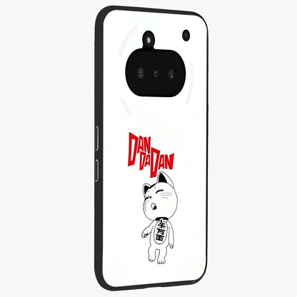 Playful Spirit Charm Glass Case upright view showcasing vibrant charm artwork with fun artistic theme.