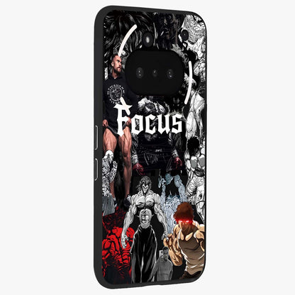 Relentless Power Focus Glass Case upright view showcasing strong inspirational artwork with powerful focus theme.