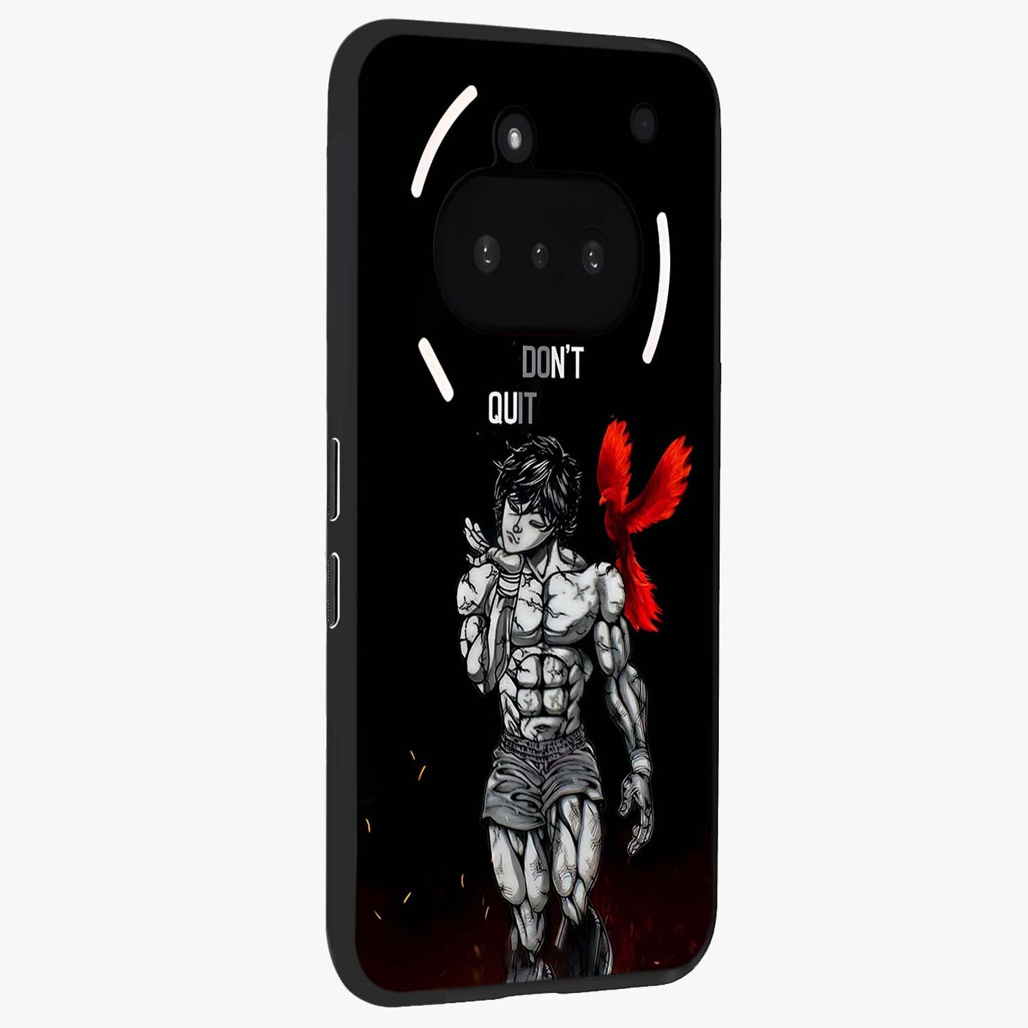 Rise Beyond Limits Glass Case upright view showcasing powerful inspirational artwork with uplifting theme.
