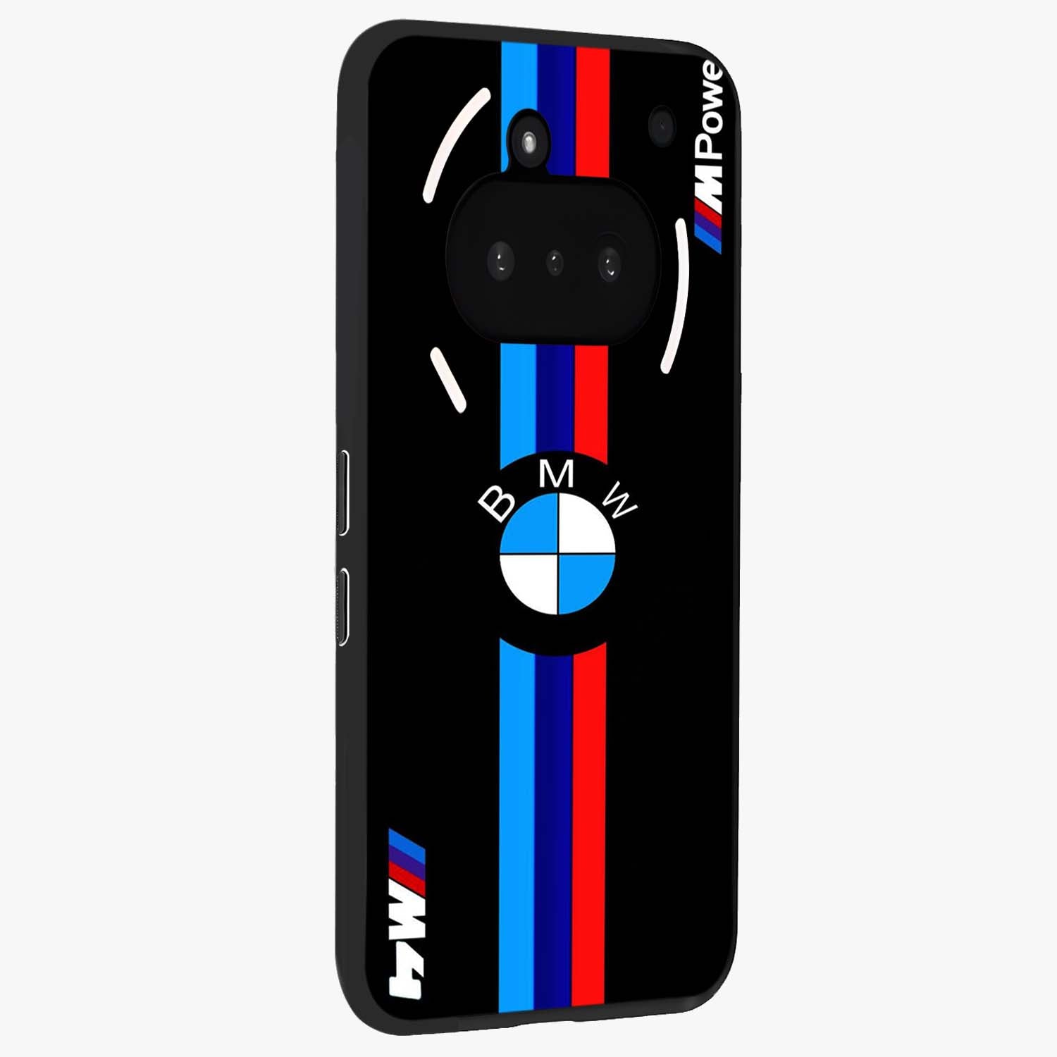 Turbo BMW Beast Glass Case upright view showcasing powerful car artwork with modern motorsport theme.