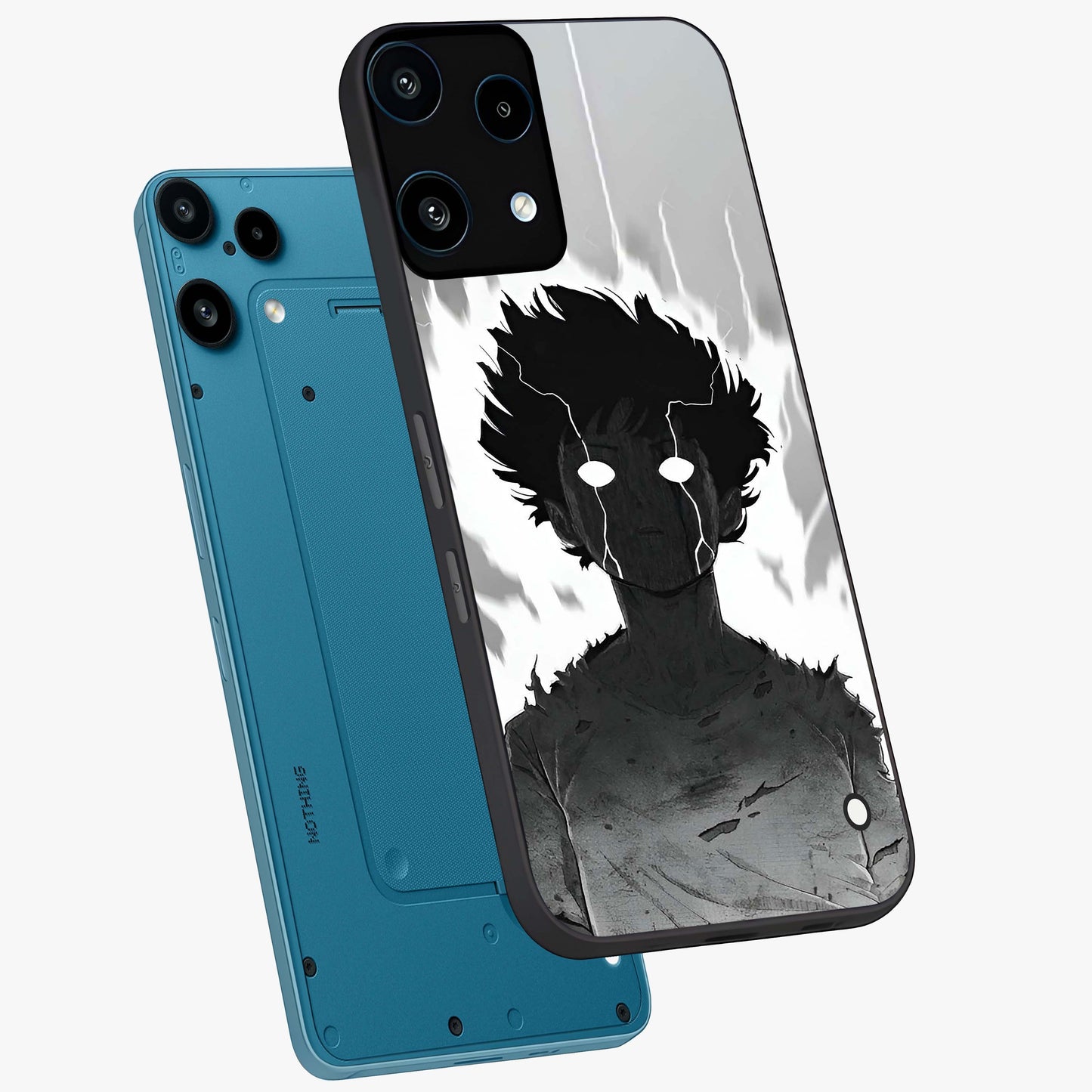 Awakened Inner Rage Glass Case displayed in angled mockup highlighting powerful graphic design and bold artistic theme.