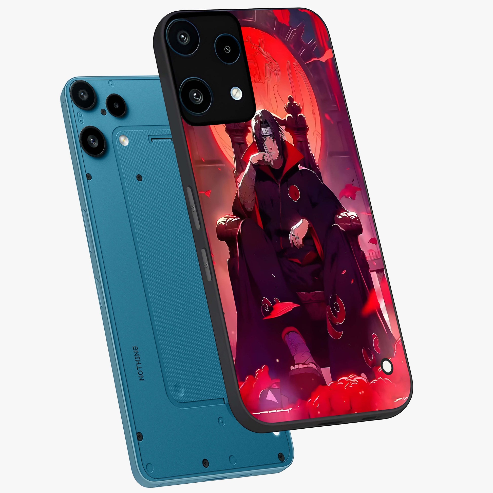 Blood Moon Sovereign Glass Case displayed in angled mockup highlighting dark celestial moon design and dramatic theme.
