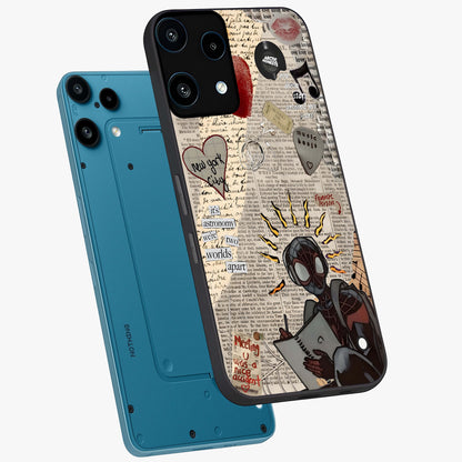 City Dream Sketch Glass Case displayed in angled mockup highlighting minimal city illustration with aesthetic sketch style.