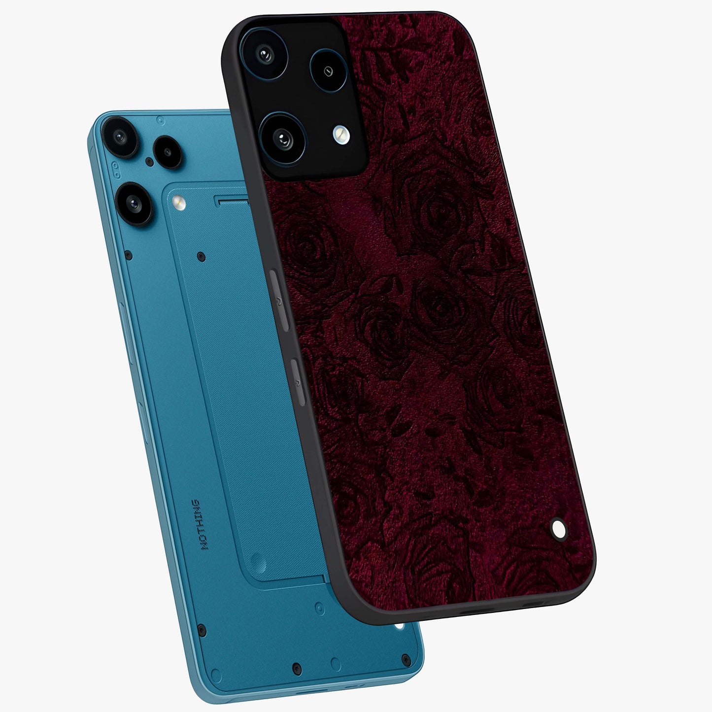 Crimson Fade Flow Glass Case displayed in angled mockup highlighting smooth gradient design with modern aesthetic style.