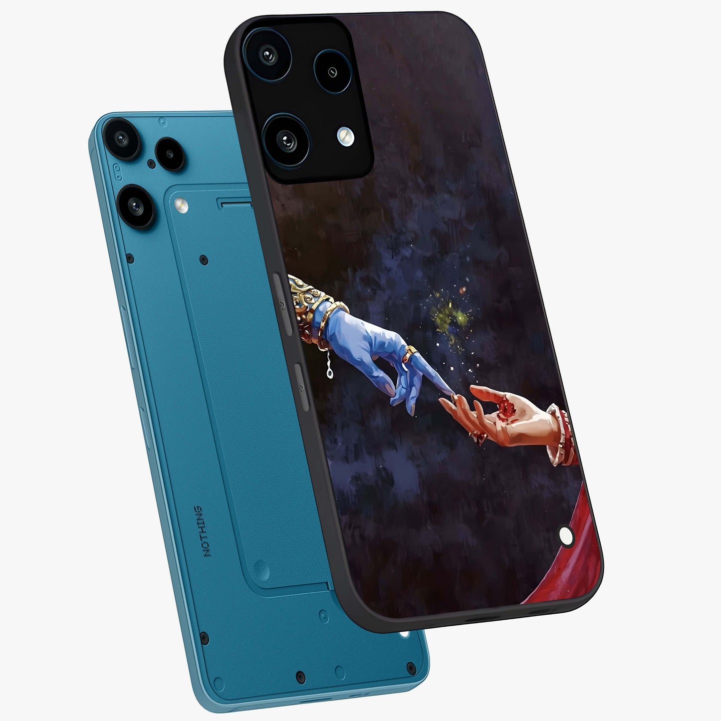 Divine Touch Eternal Glass Case displayed in angled mockup highlighting elegant divine inspired design with calm aesthetic style.
