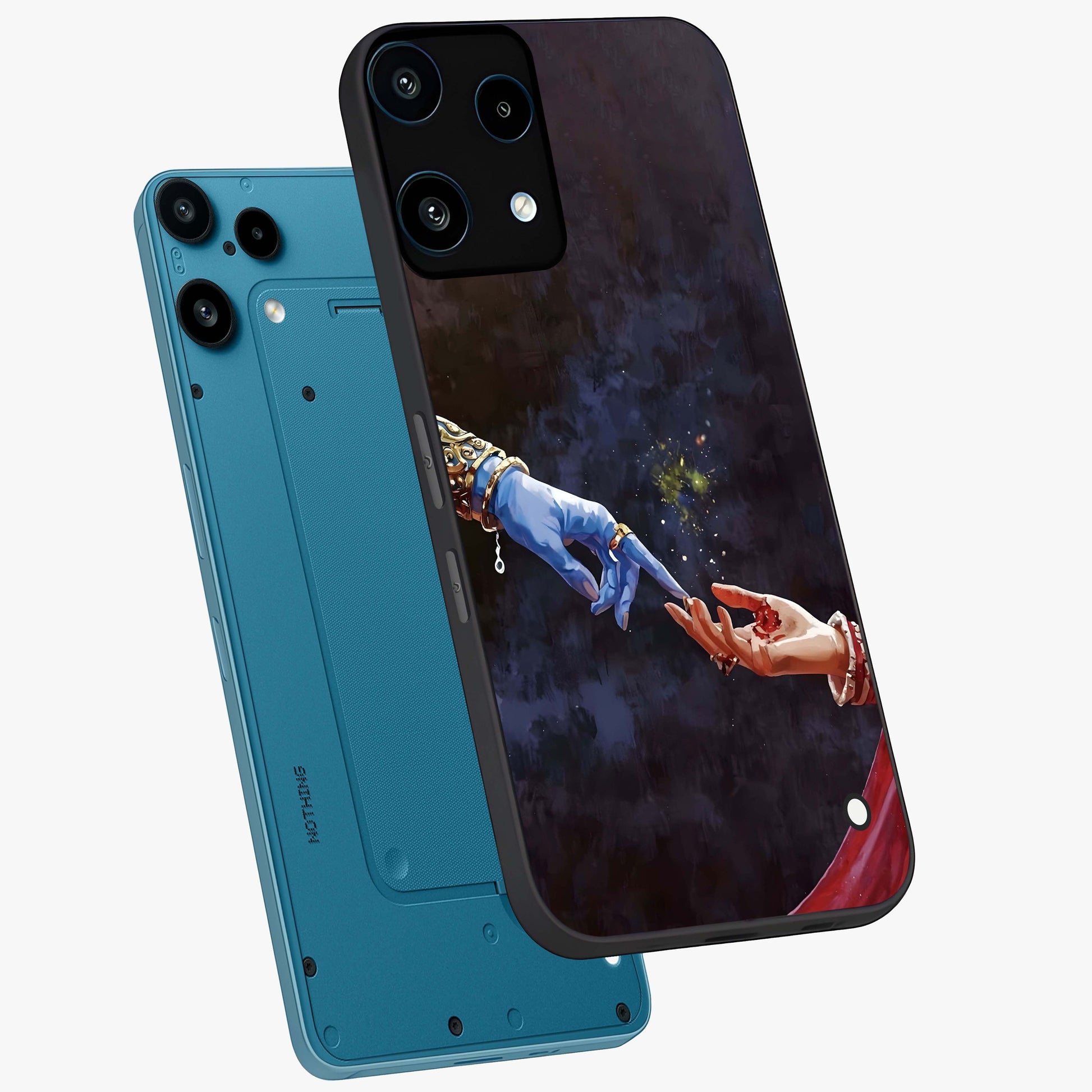 Divine Touch Eternal Glass Case displayed in angled mockup highlighting elegant divine inspired design with calm aesthetic style.