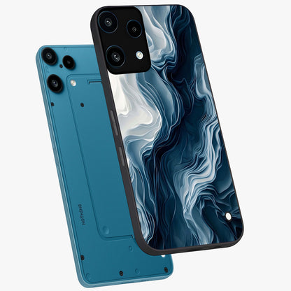 Ethereal Paper Marble Glass Case displayed in angled mockup highlighting elegant marble pattern with modern aesthetic style.