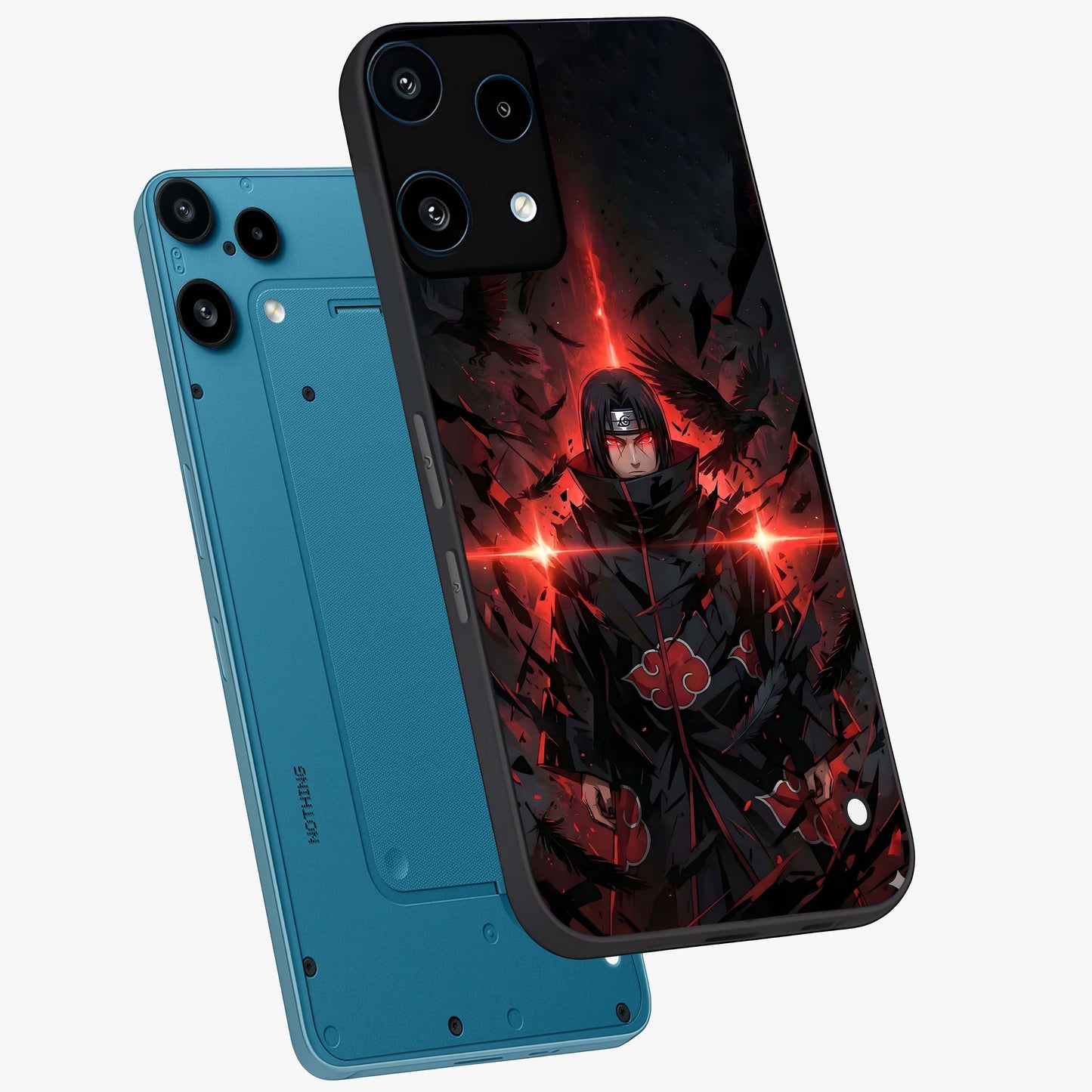 Focused Blade Discipline Glass Case displayed in angled mockup highlighting clean minimal text artwork with modern aesthetic style.