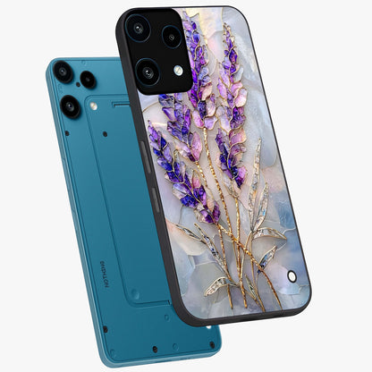 Lavender Dream Glow Glass Case displayed in angled mockup highlighting dreamy purple glow design with soft artistic style.