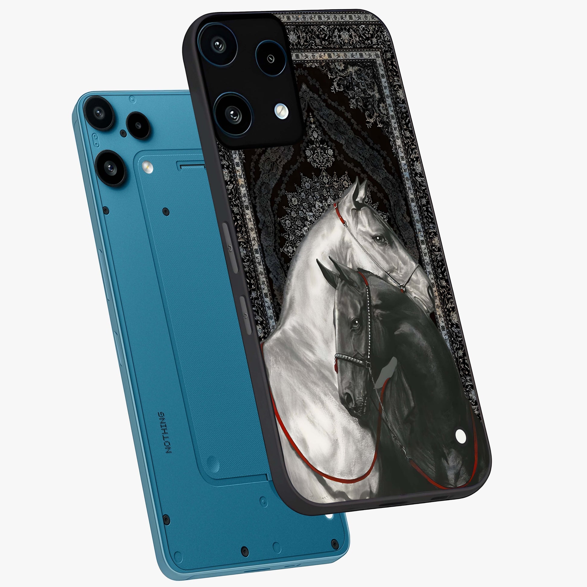 Majestic Ride Legacy Glass Case displayed in angled mockup highlighting sleek vehicle design with bold racing aesthetic.