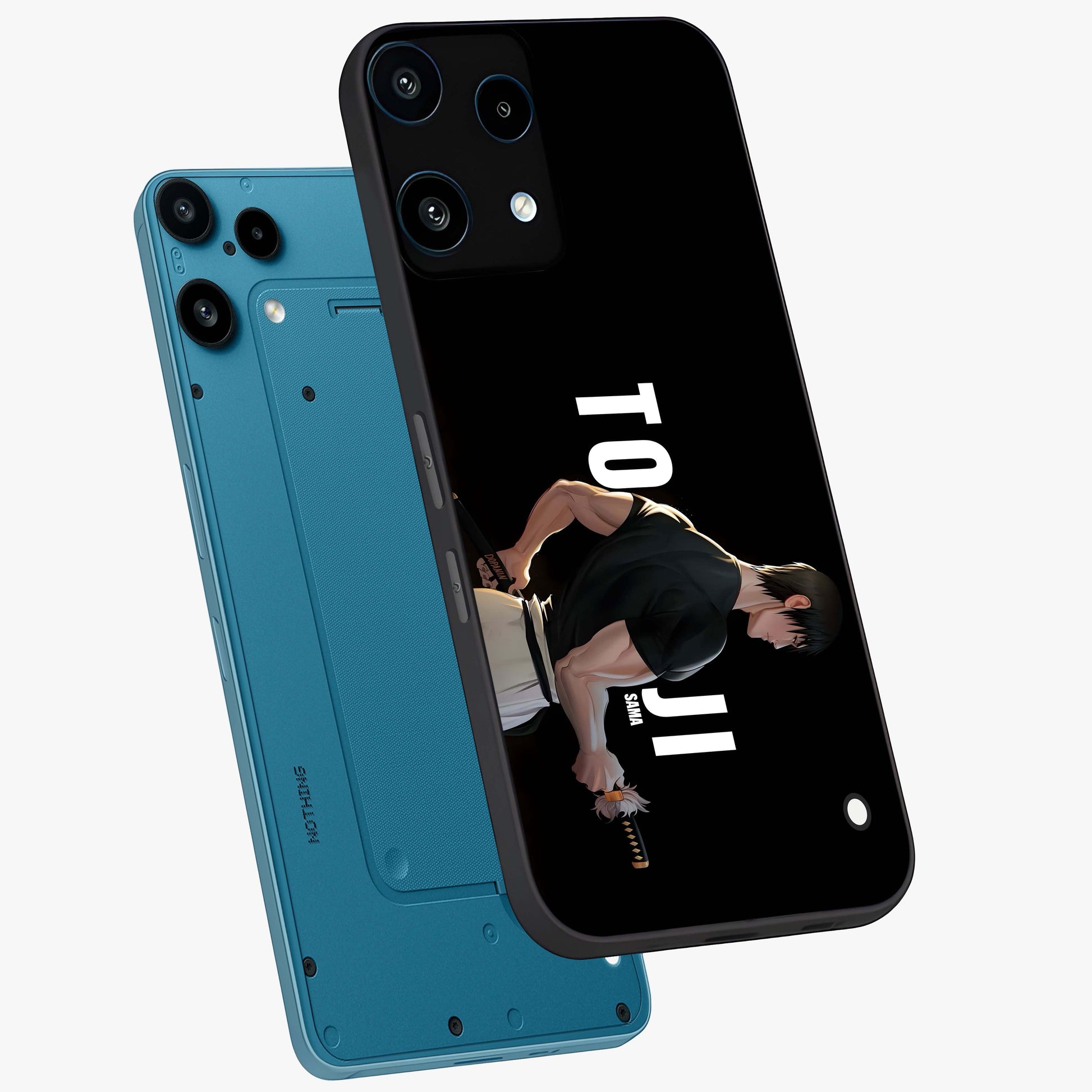 Midnight Blade Resolve Glass Case displayed in angled mockup highlighting powerful blade illustration with dramatic dark aesthetic.