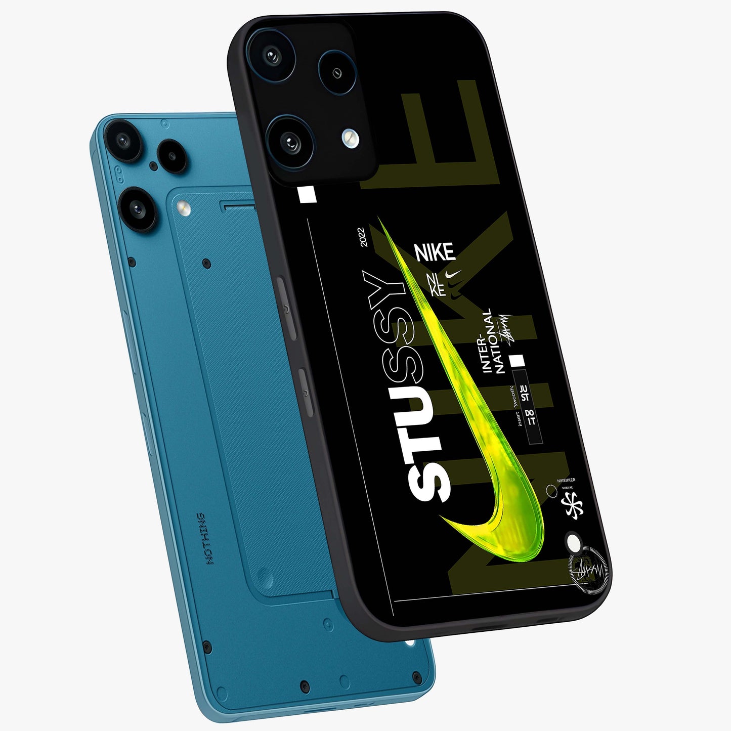 Neon Street Edition Glass Case displayed in angled mockup highlighting vibrant urban design with bold street aesthetic.
