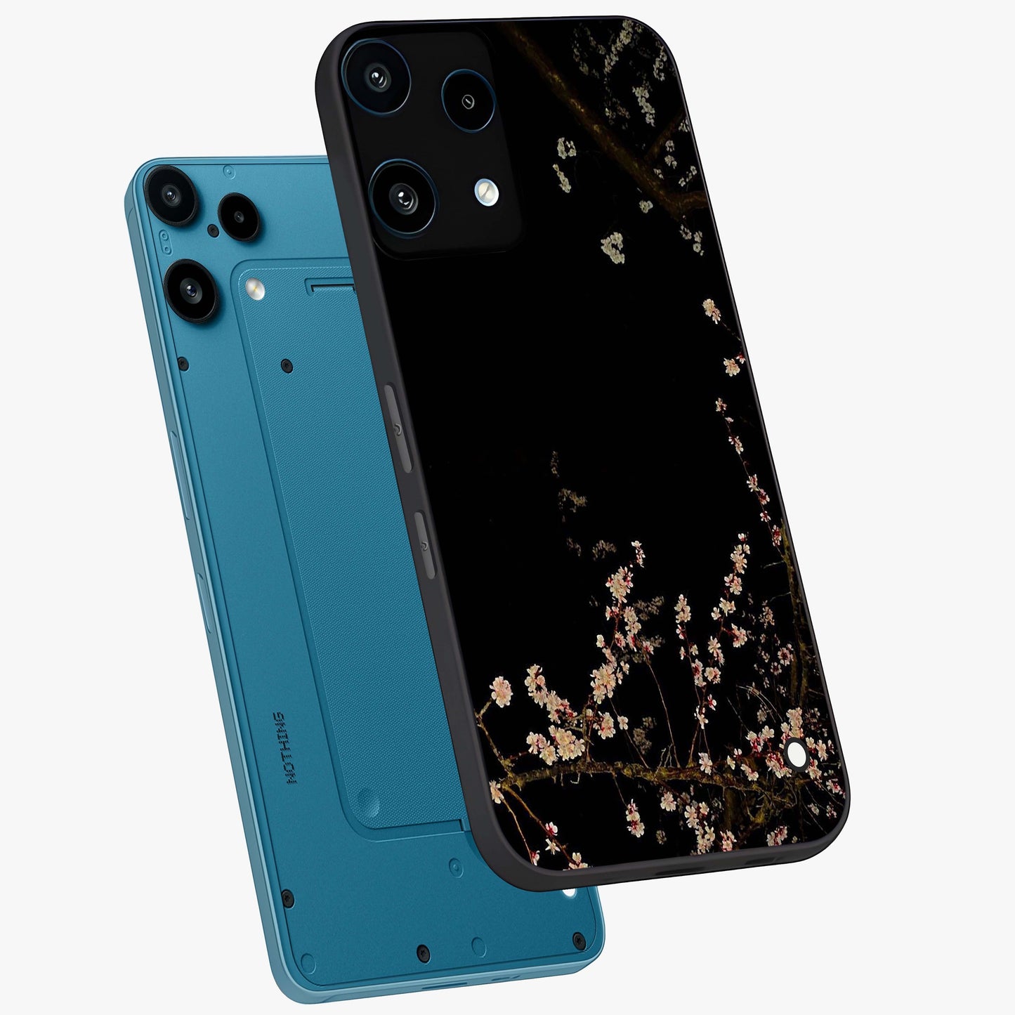 Petal Moon Light With Custom Name Glass Case displayed in angled mockup highlighting delicate petal design with custom name feature.