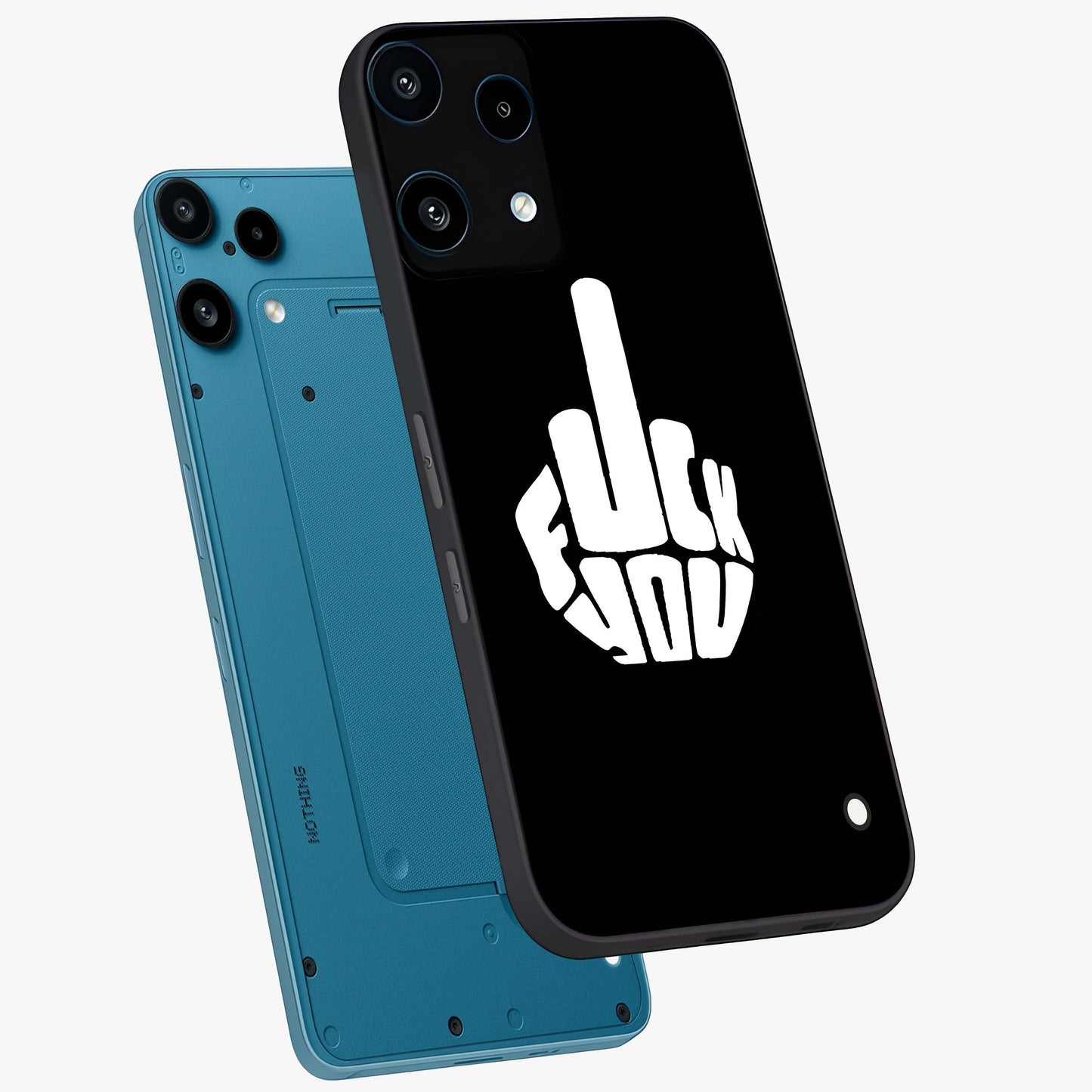 Rebel Mode On Glass Case displayed in angled mockup highlighting edgy text design with modern street aesthetic.