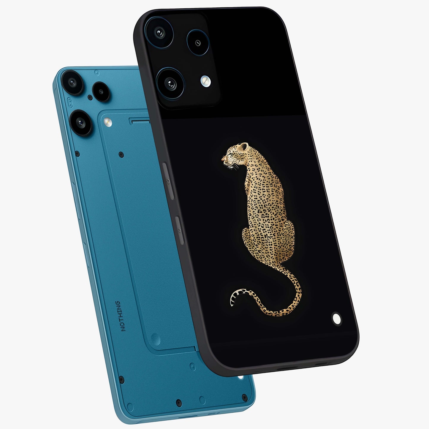Regal Leopard Glass Case displayed in angled mockup highlighting powerful animal illustration with stylish wild aesthetic.