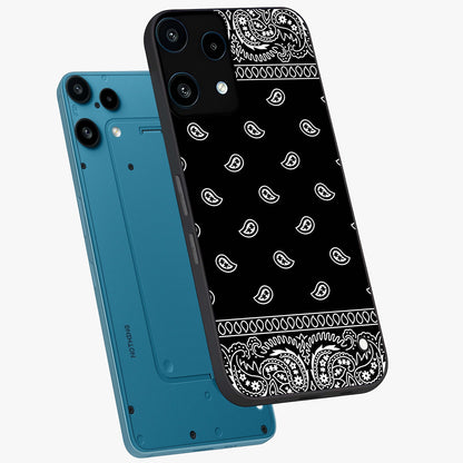 Retro Rebel Threads Glass Case displayed in angled mockup highlighting retro inspired graphic design with rebellious aesthetic.