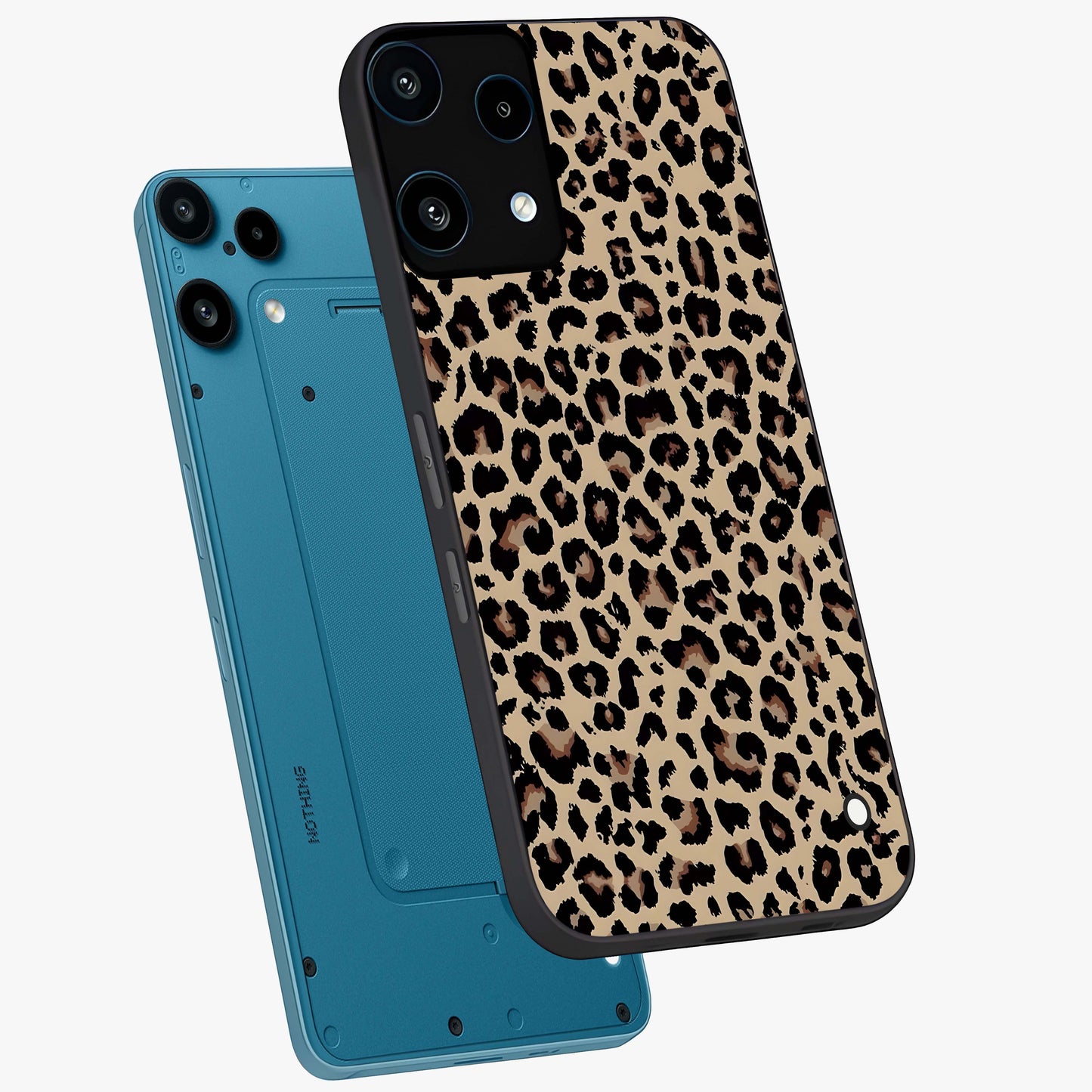 Savage Chic Pattern Glass Case displayed in angled mockup highlighting bold fashion inspired design with chic aesthetic.