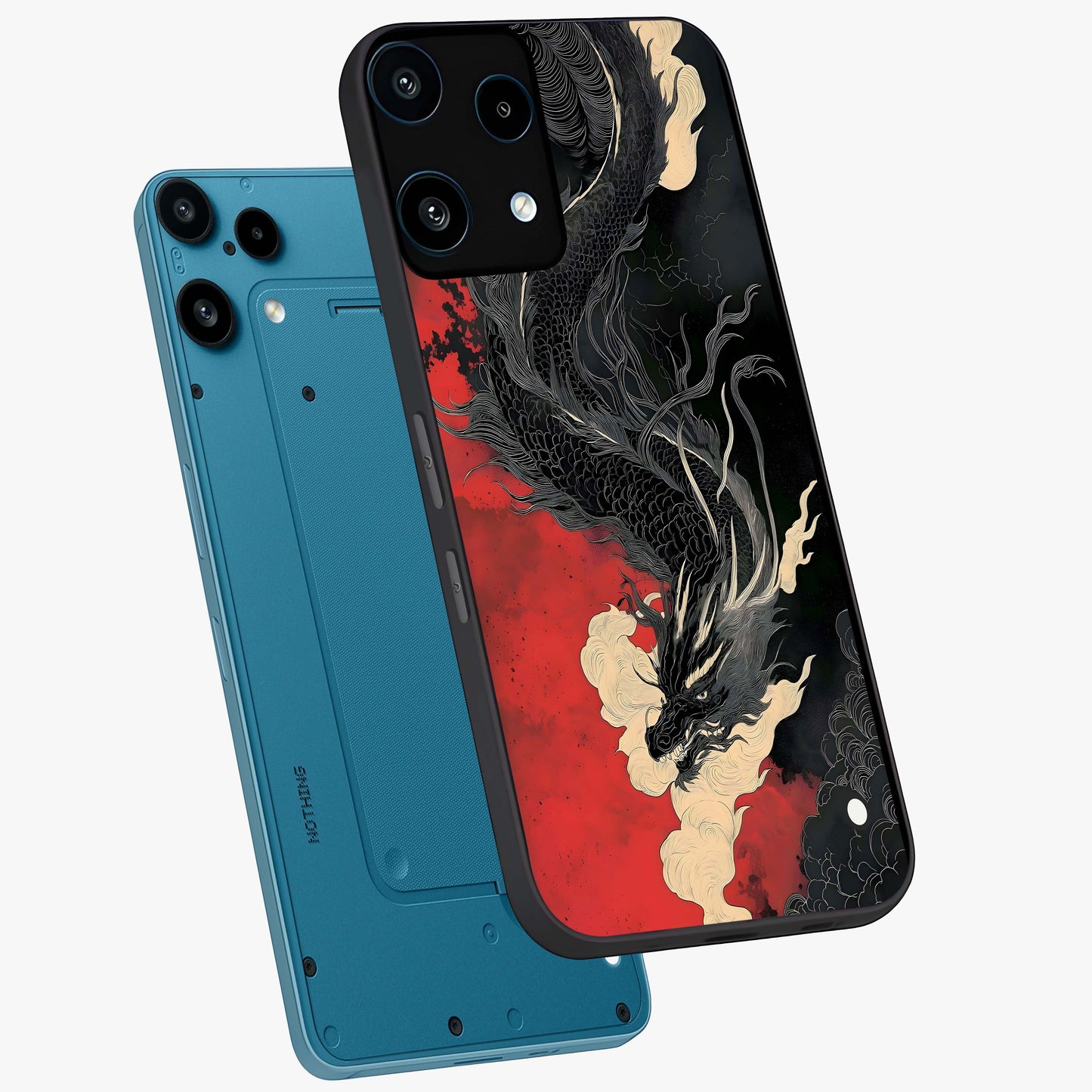 Shadow Dragon Fury Glass Case displayed in angled mockup highlighting powerful dragon illustration with dark fantasy aesthetic.