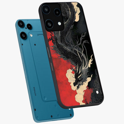Shadow Dragon Fury Glass Case displayed in angled mockup highlighting powerful dragon illustration with dark fantasy aesthetic.
