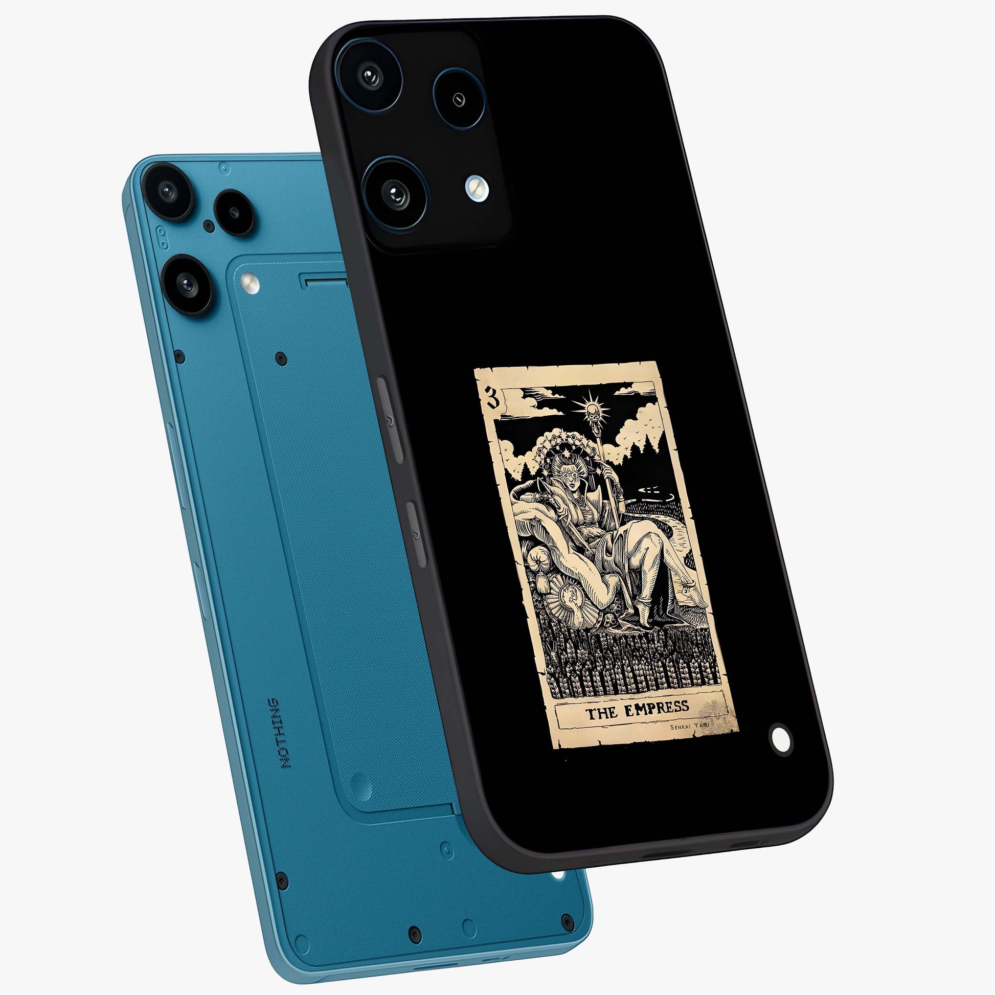 The Empress Glass Case displayed in angled mockup highlighting elegant royal design with majestic aesthetic style.