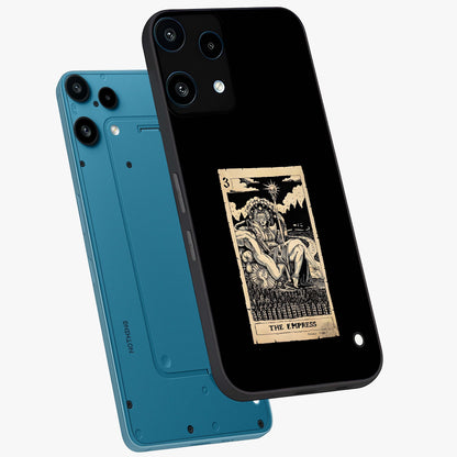 The Empress Glass Case displayed in angled mockup highlighting elegant royal design with majestic aesthetic style.