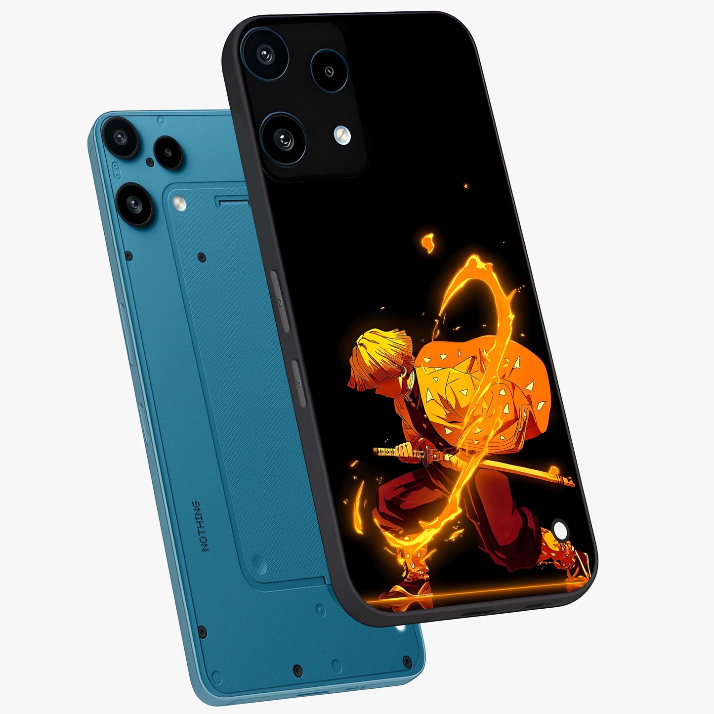 Thunder Flame Execution Glass Case displayed in angled mockup highlighting dramatic fire themed design with intense fantasy aesthetic.
