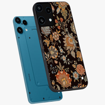 Vintage Floral Dream Glass Case displayed in angled mockup highlighting elegant vintage flower design with soft aesthetic style.