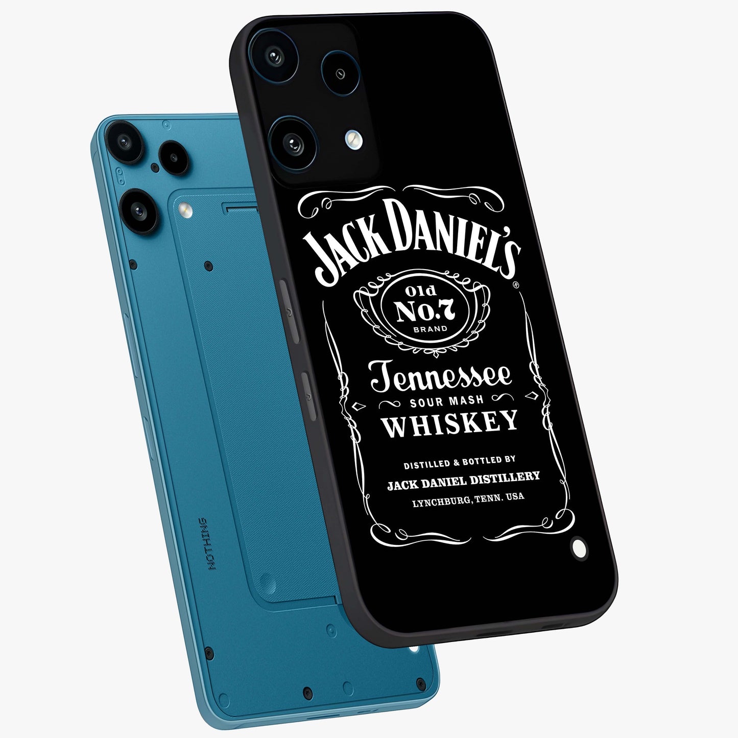Vintage Whiskey Heritage Glass Case displayed in angled mockup highlighting retro beverage themed design with heritage aesthetic.