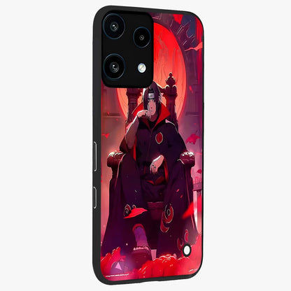Blood Moon Sovereign Glass Case upright view showcasing powerful moon inspired artwork with cosmic aesthetic style.