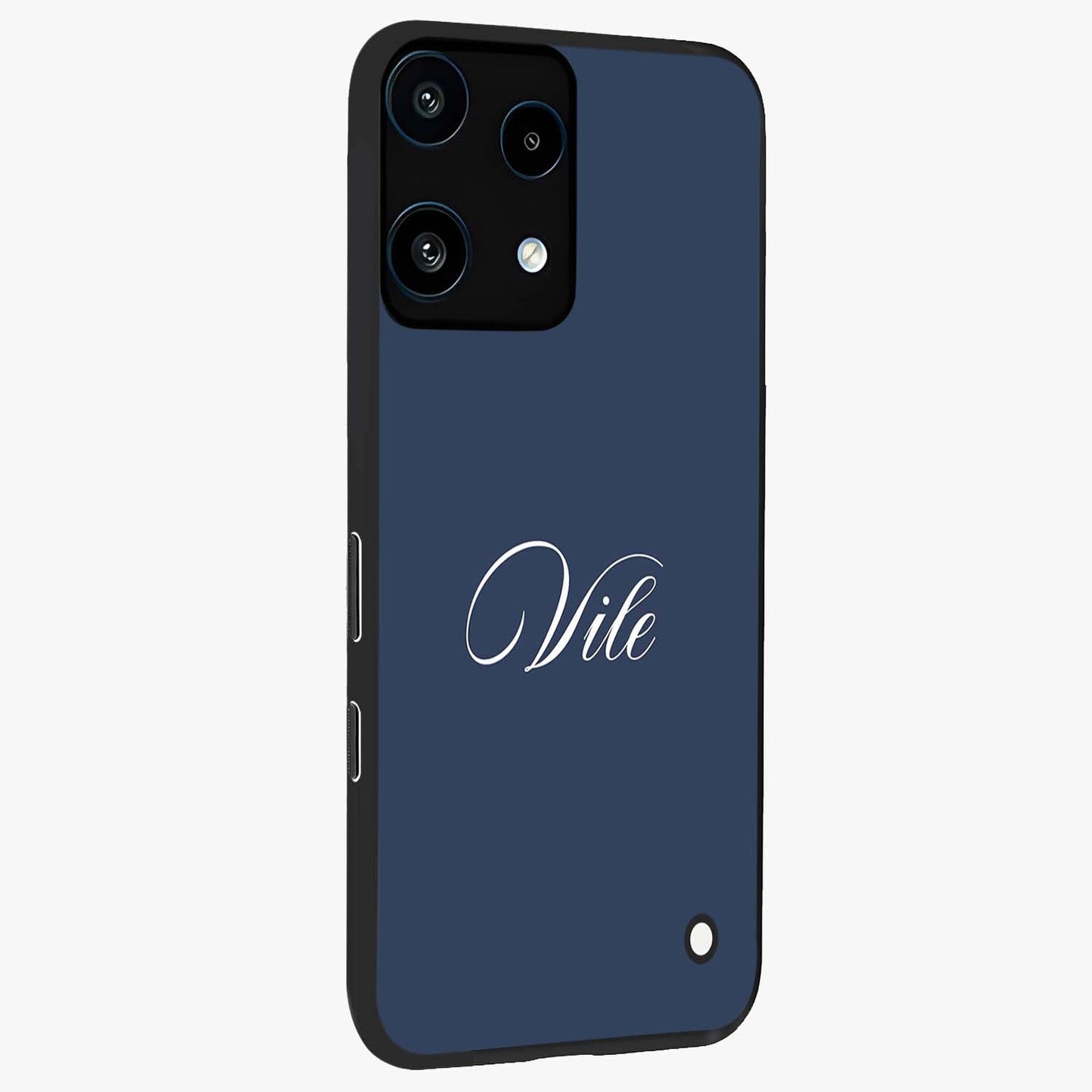Blue Vintage Floral Pattern Glass Case displayed in angled mockup highlighting classic blue floral pattern and retro aesthetic design.