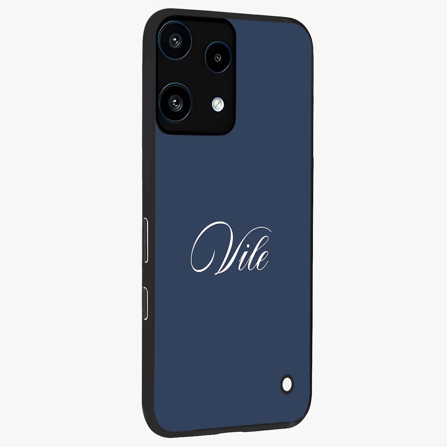 Blue Vintage Floral Pattern Glass Case displayed in angled mockup highlighting classic blue floral pattern and retro aesthetic design.
