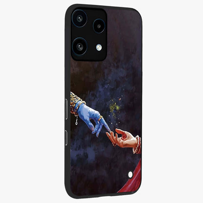 Divine Touch Eternal Glass Case upright view showcasing peaceful spiritual artwork with eternal divine theme.