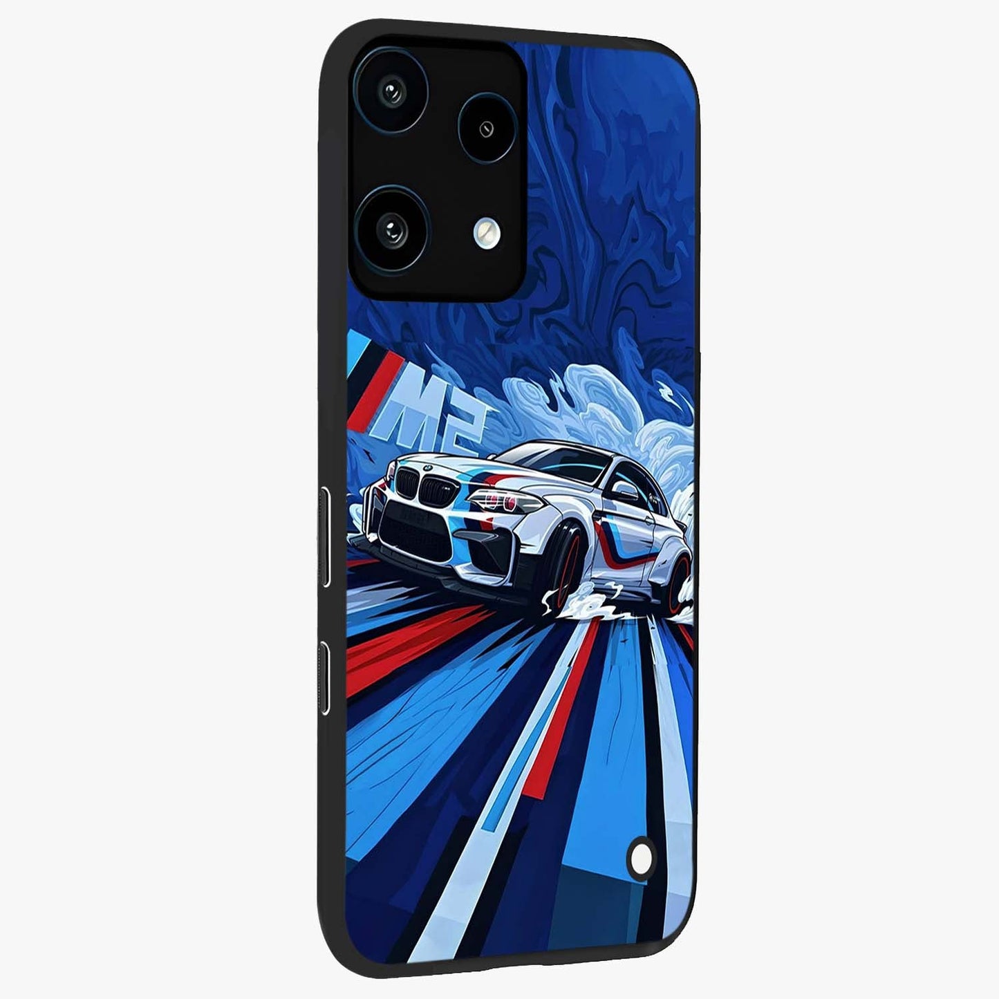 Drift Power Rush Glass Case upright view showcasing high speed racing artwork with bold automotive theme.