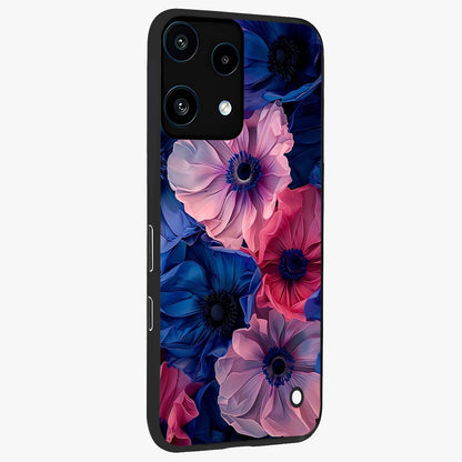 Flower Paper Art Pattern Glass Case upright view showcasing decorative paper floral artwork with creative craft style.