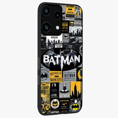 Knight Gotham Rise Glass Case upright view showcasing bold vigilante themed artwork with gothic city vibe.